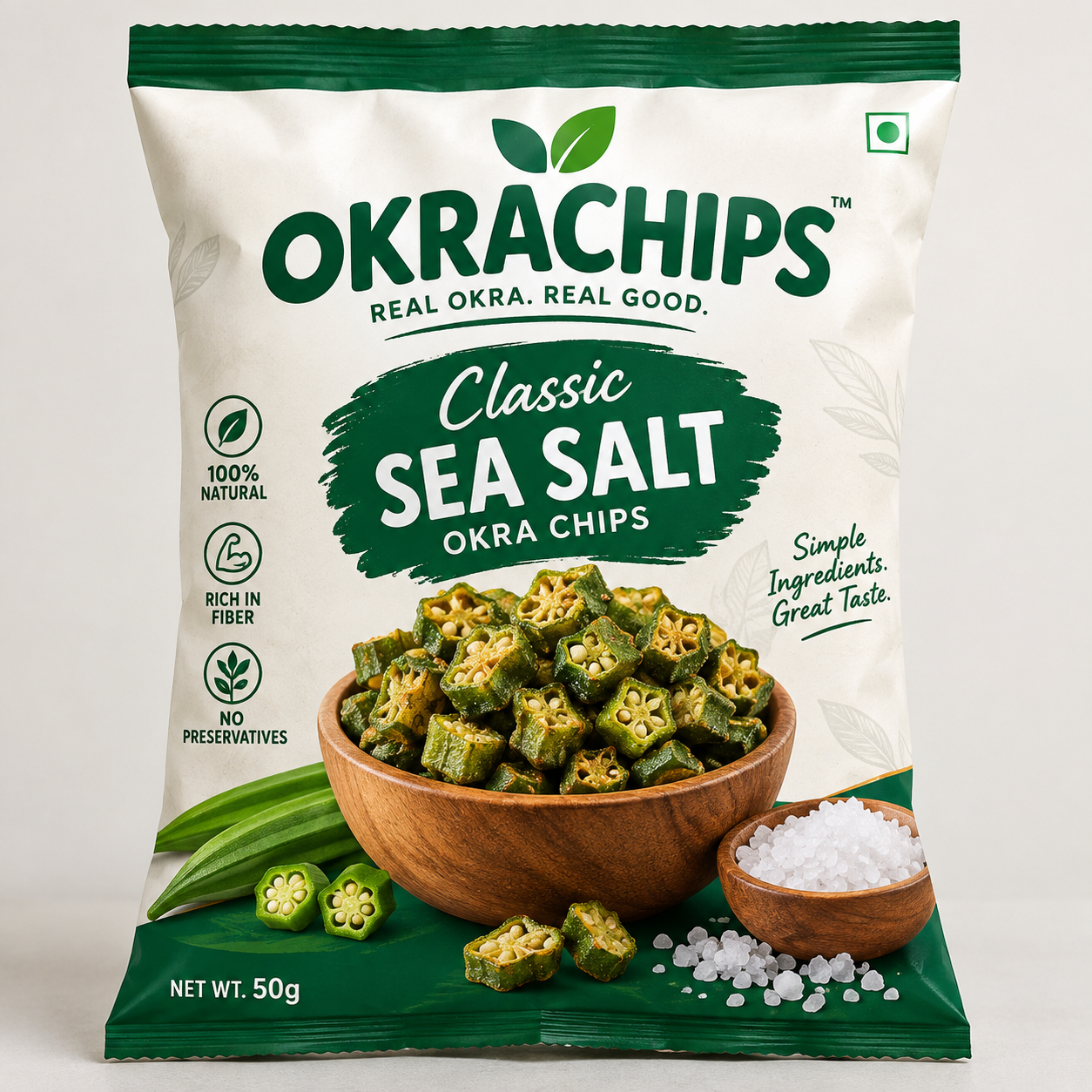 OKRACHIPS Classic Sea Salt 60 g